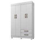 Roupeiro S/espelho Copacabana 4 Portas Benetil Móveis Branco