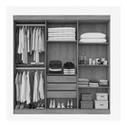 Roupeiro Sky 6 Portas 3 Gavetas Puxadores Em Alumínio  Conqui