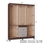 Roupeiro Solteiro 6 Portas 838 Poqq