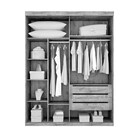 Roupeiro Solteiro Búzios 2 Portas 3 Gavetas Valverde