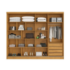 Roupeiro Solteiro Ripado Espelho 2 Portas Galati Made Marcs