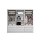 Roupeiro Star 3 Portas Sallêto Móveis - Branco/grafite