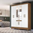 Roupeiro Streep Naturale Branco Com Espelho