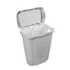 Roupeiro Telado C/ Compartimento Removível 45l Branco E Branc