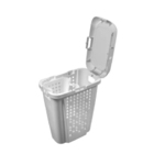 Roupeiro Telado C/ Compartimento Removível 45l Branco E Branc