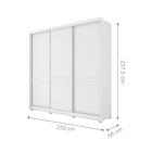 Roupeiro Texas Branco 3 Portas