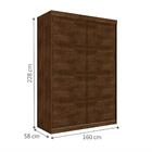 Roupeiro Trevor Solteiro Duas Portas Correr Malbec