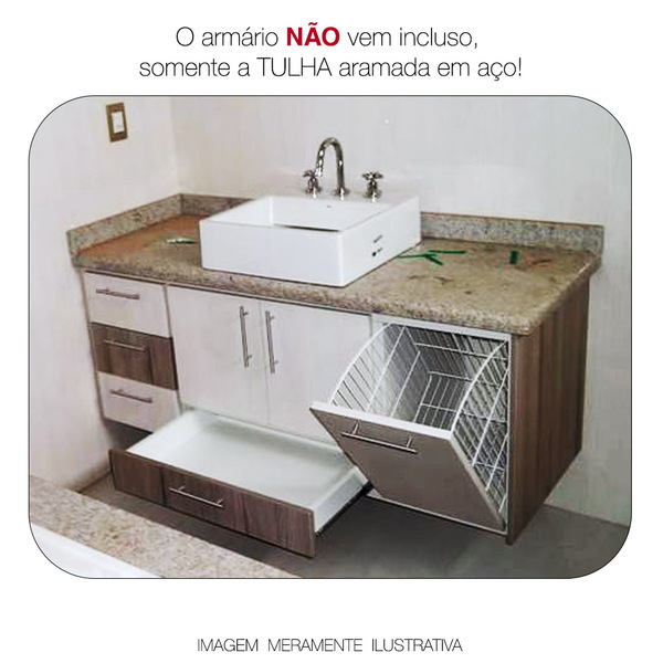 Roupeiro Tulha Aramado Para Armários Planejados R20 Branco