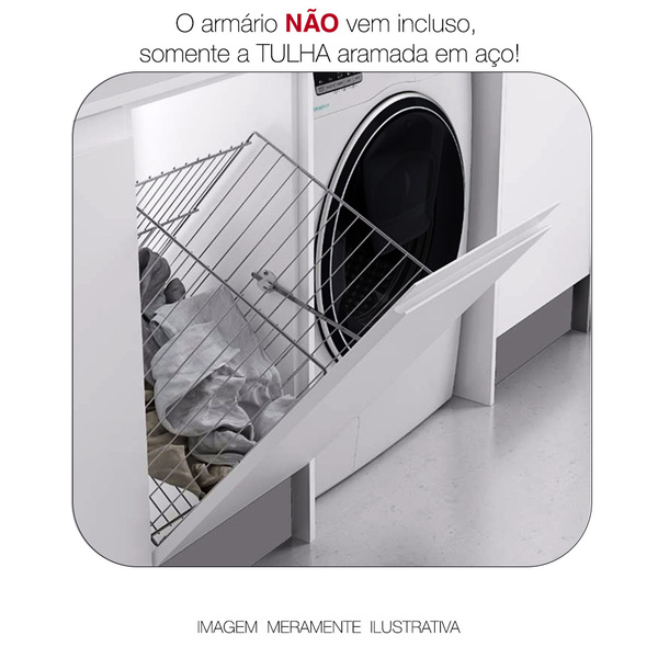 Roupeiro Tulha Aramado Para Armários Planejados R35 Branco