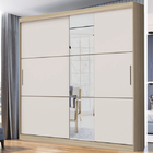 Roupeiro Versátil 2 Portas Nogueira / Blanc Com Espelho 3677a