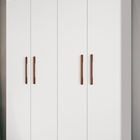 Roupeiro Wood New 4 Portas Branco e Hannover