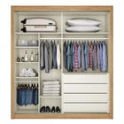 Roupeiro Zurique 1pt Espelhada 100% Mdf Off White Amendoa Off