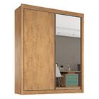 Roupeiro Zurique 1pt Espelhada 100% Mdf Off White Amendoa Off