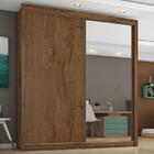 Roupeiro Zurique 1pt Espelhada 100% Mdf Off White Brauna Off