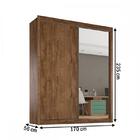 Roupeiro Zurique 1pt Espelhada 100% Mdf Off White Brauna Off