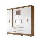 Rouroupeiro 8 Portas Miami Com Espelho Naturale Branco