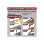Rufo Capa 300cmx17cm Corte 28 Prateado Calha Forte