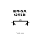 Rufo Capa 300cmx17cm Corte 28 Prateado Calha Forte