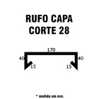 Rufo Capa 300cmx17cm Corte 28 Prateado Calha Forte