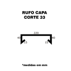 Rufo Capa 300cmx22cm Corte 33 Prateado Calha Forte