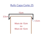 Rufo Capa De Muro 12cm Ou 13cm Branco (peças 0,95m)