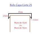 Rufo Capa De Muro 14cm Ou 15cm Galvanizado (peças 0,95m)