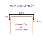 Rufo Capa De Muro 16cm Ou 17cm Preto (peças 0,95m)