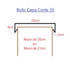 Rufo Capa De Muro 20cm Ou 21cm Preto (peças 0,95m)