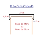 Rufo Capa De Muro 24cm Ou 25cm Preto (peças 0,95m)