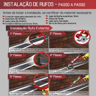 Rufo Externo 28x3m Branco Calha Forte