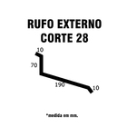 Rufo Externo 28x3m Branco Calha Forte