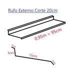 Rufo Externo Corte 20cm Preto (peças 0,95m)