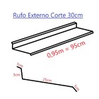 Rufo Externo Corte 30cm Preto (peças 0,95m)