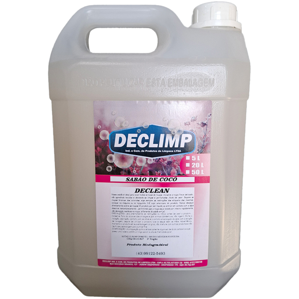Sabão De Côco Líquido 5l Para Roupas Declimp