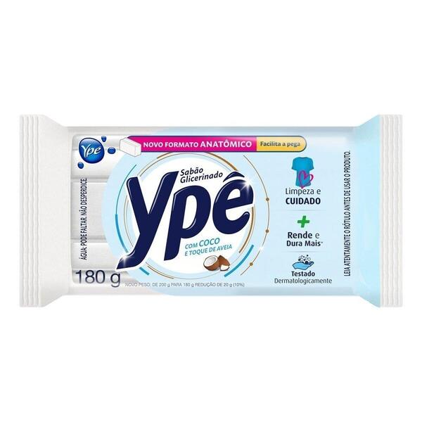 Sabão Em Barra Ypê Com Coco E Toque De Aveia 180g Embalagem C