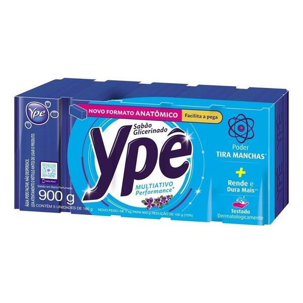 Sabão Em Barra Ypê Multiativo Performance 180g - 10 Embalagen