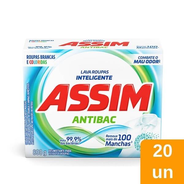 Sabão Em Pó Assim Antibac 800g Embalagem Com 20 Unidades Leroy Merlin Sabão Em Pó Assim Antibac 800g Embalagem Com 20 Unidades Leroy Merlin