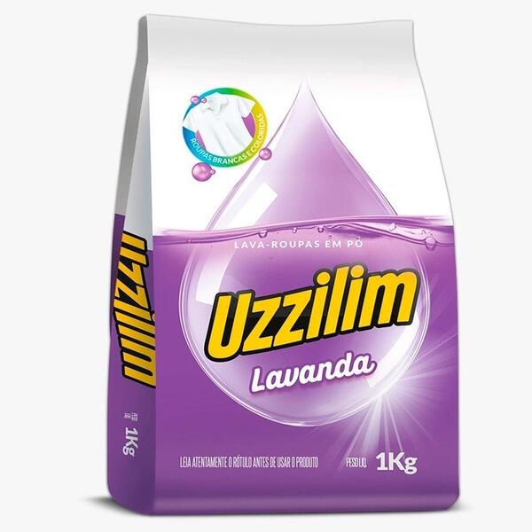 Sabão Em Pó Uzzilim Lavanda 1kg Embalagem Com 20 Unidades
