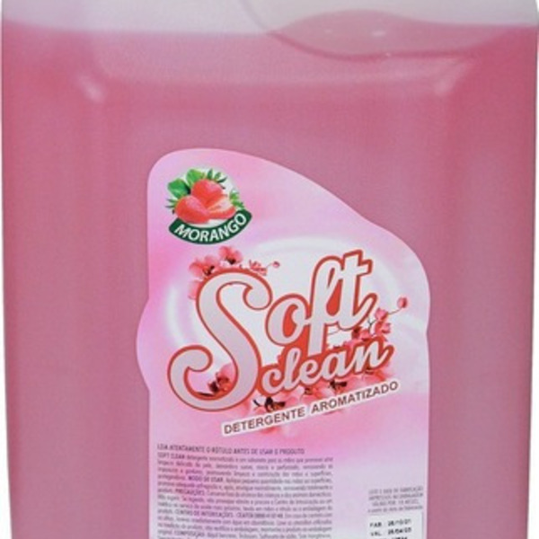 Sabonete Aromatizado Para Mãos Soft Clean 5 Litros - Morango