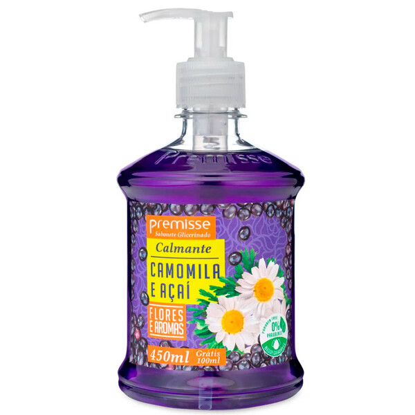 Sabonete Líquido Açaí E Camomila 450ml Pump Premisse