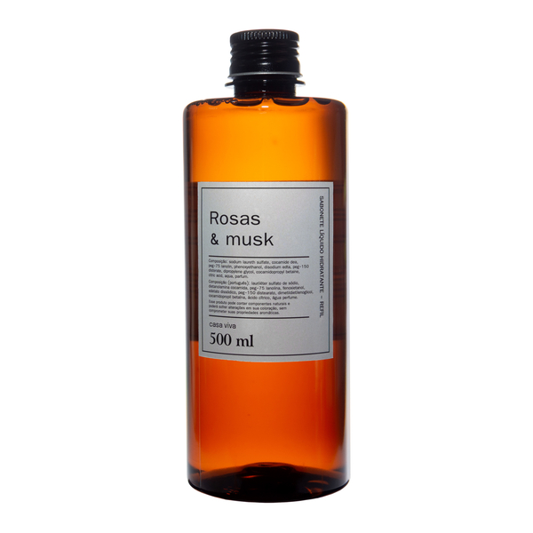 Sabonete Líquido Rosas e Musk 500ml Casa Viva