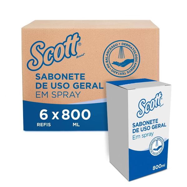 Sabonete Scott Spray Uso Geral 800ml Para Dispenser Com Acion