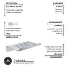 Saboneteira Aço Inox Alto Brilho Grega