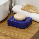 Saboneteira Azul em Plástico Petala Martiplast