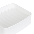 Saboneteira Bancada Quadrada Plástico Splash Branco Fosco Coza