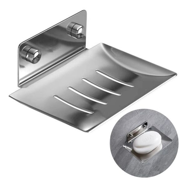 Saboneteira Banheiro Porta Sabonete Luxo Inox 304 Prata