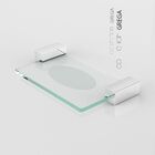 Saboneteira Base Troia Plus Suporte Quadrado Prata Alto Brilh