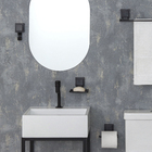 Saboneteira Black Square de Ventosa Preto Fosco Future