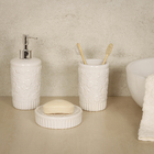 Saboneteira Branco Cerâmica Charm Sensea