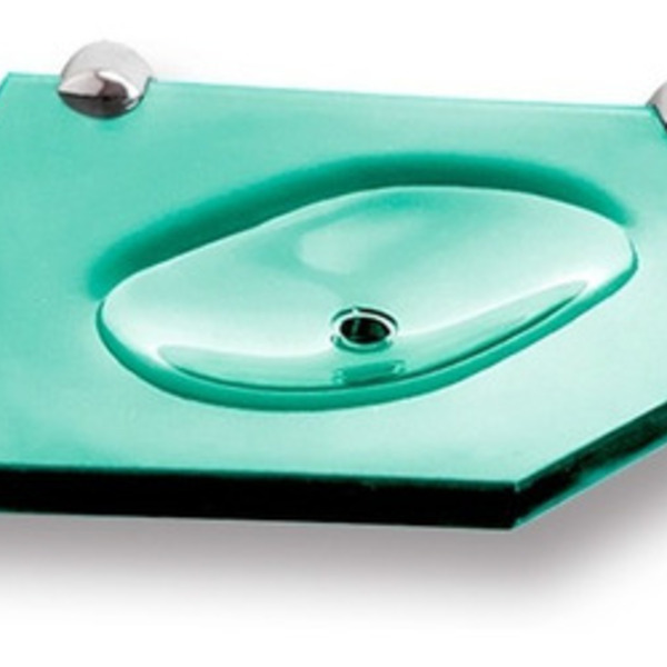 Saboneteira Canto Chanfrada 15x15 Cm - 8mm - Verde